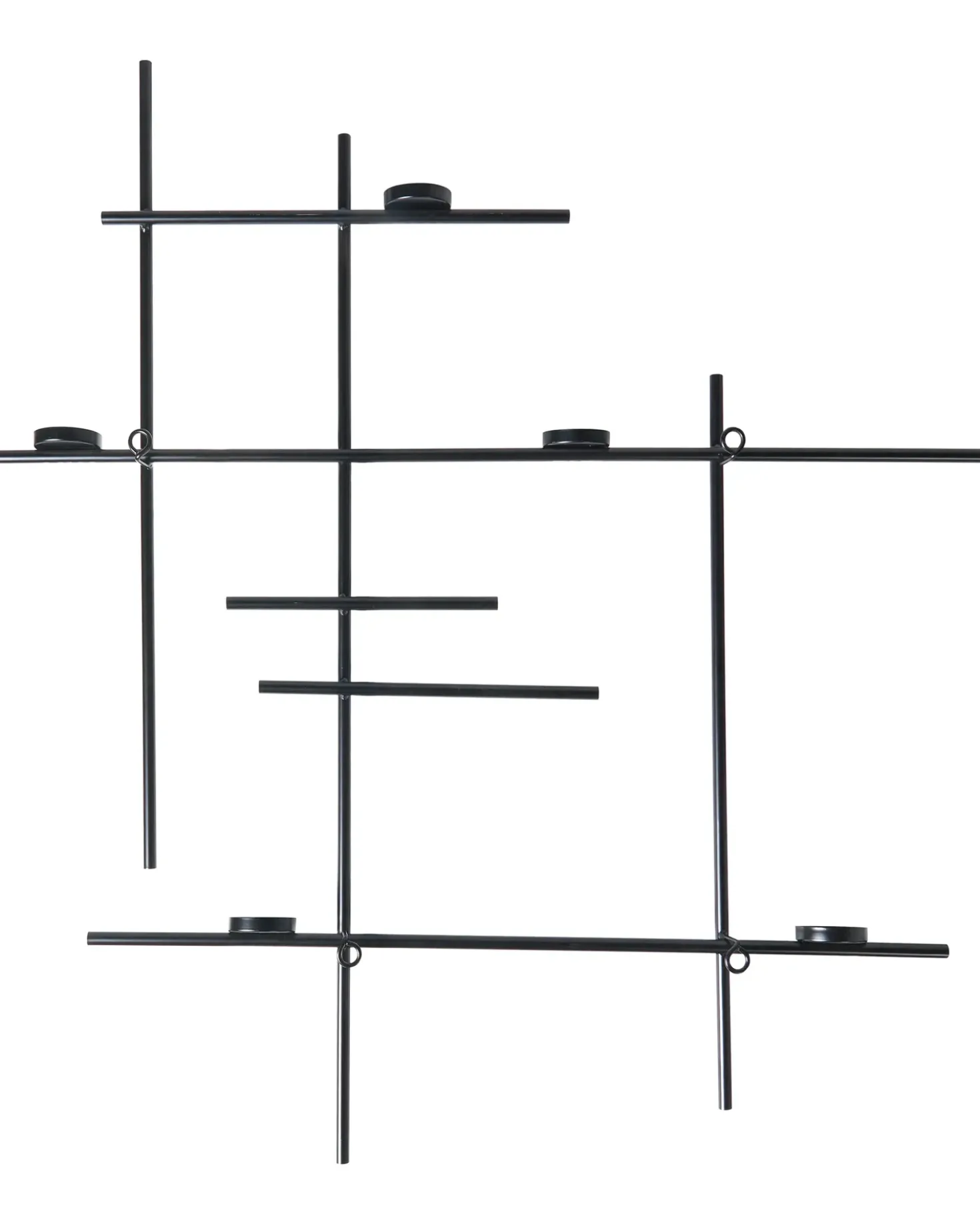 Portacandele da parete PORTO 74 cm Nero