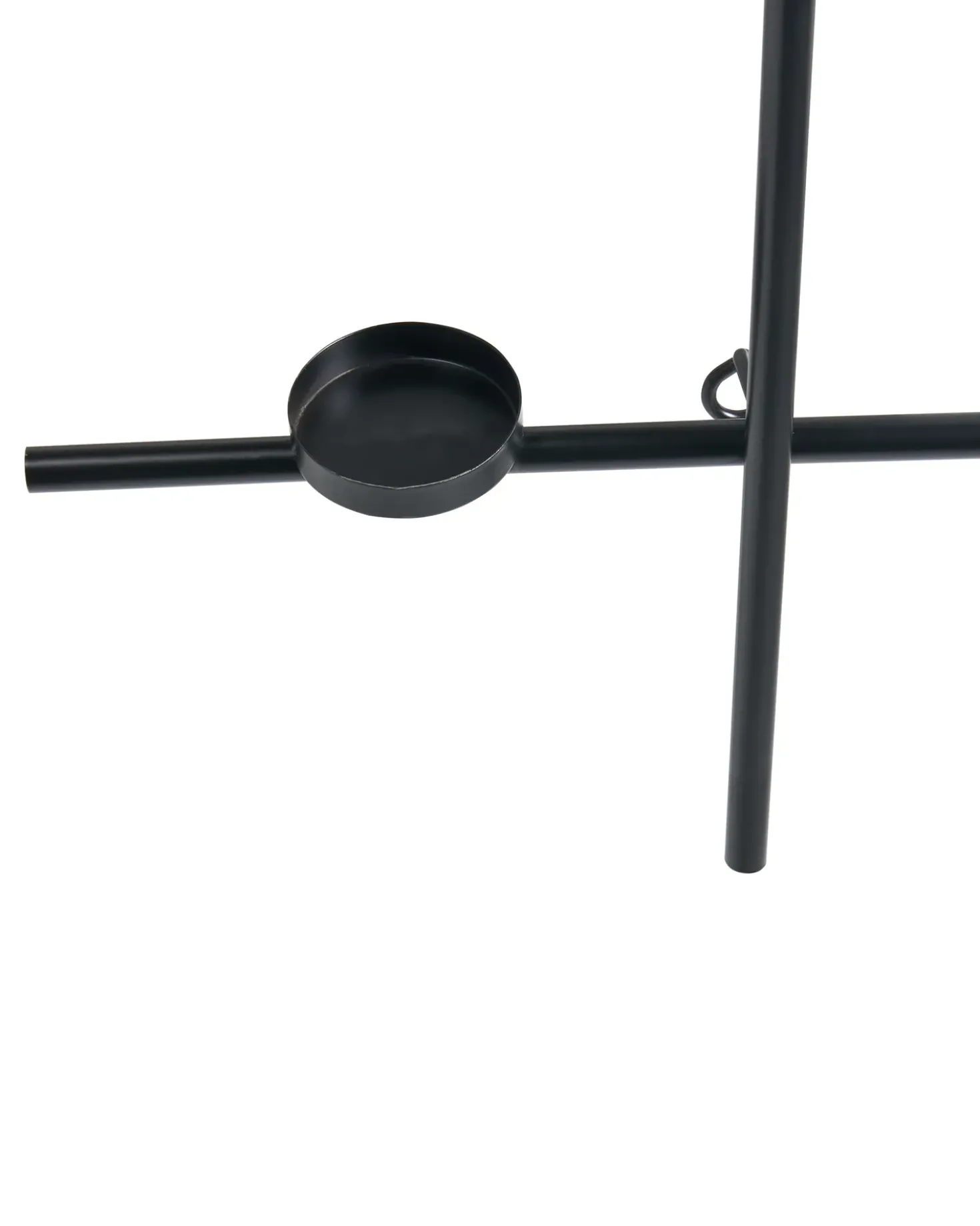Portacandele da parete PORTO 74 cm Nero