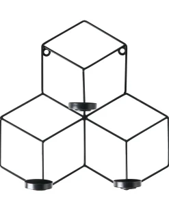Portacandele da parete TAROUCA Metallo 31 cm Nero