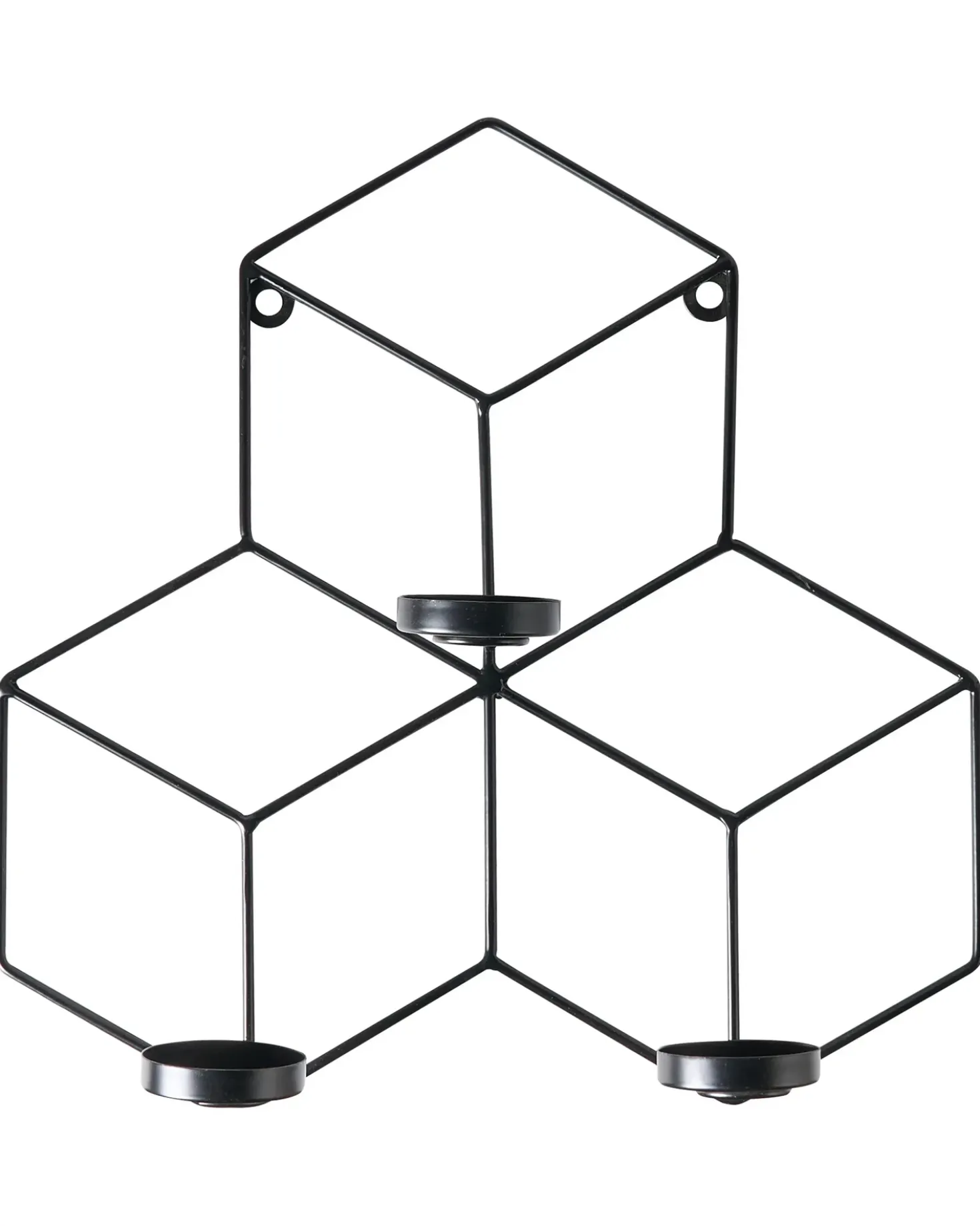 Portacandele da parete TAROUCA Metallo 31 cm Nero