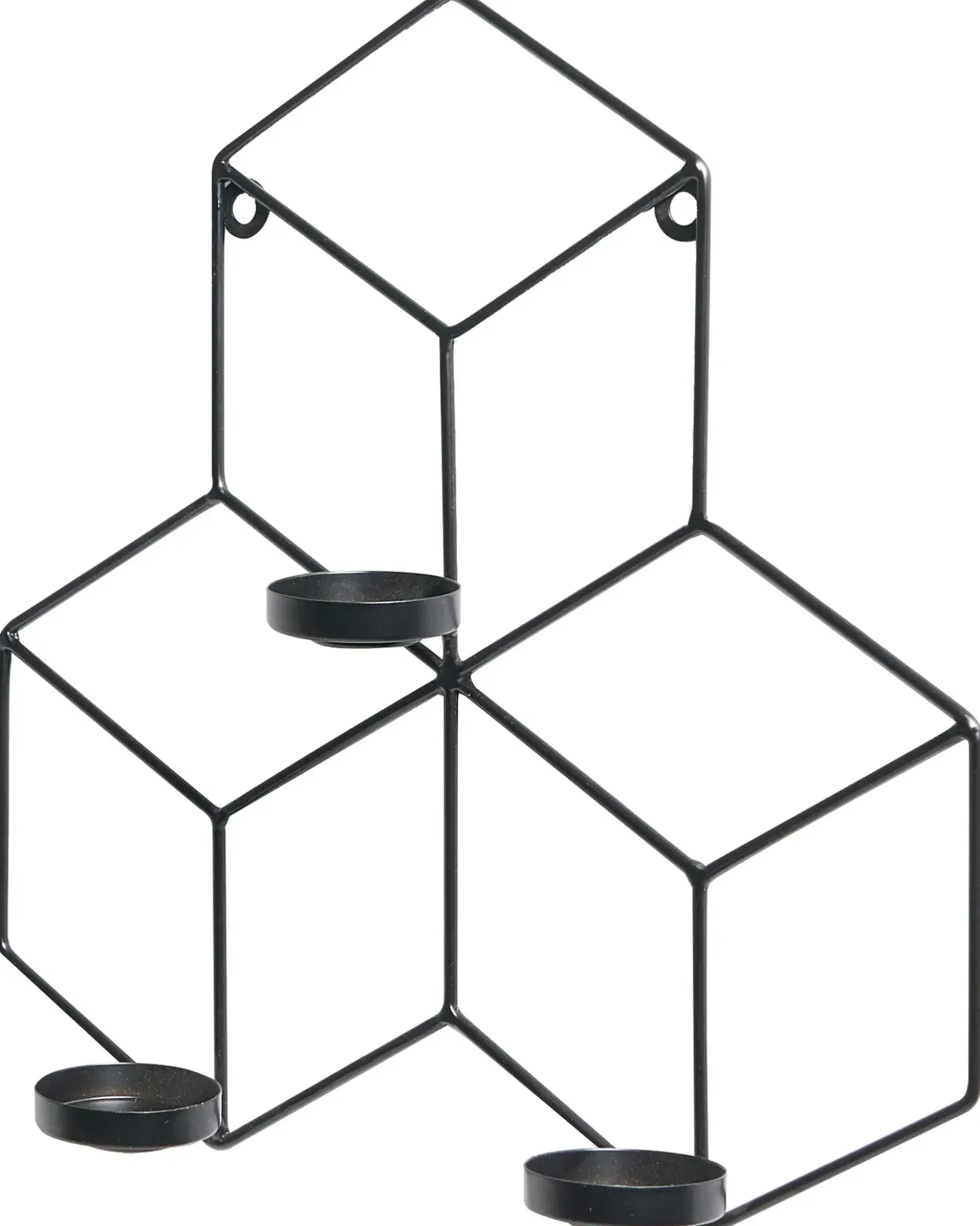 Portacandele da parete TAROUCA Metallo 31 cm Nero