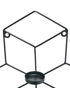 Portacandele da parete TAROUCA Metallo 31 cm Nero