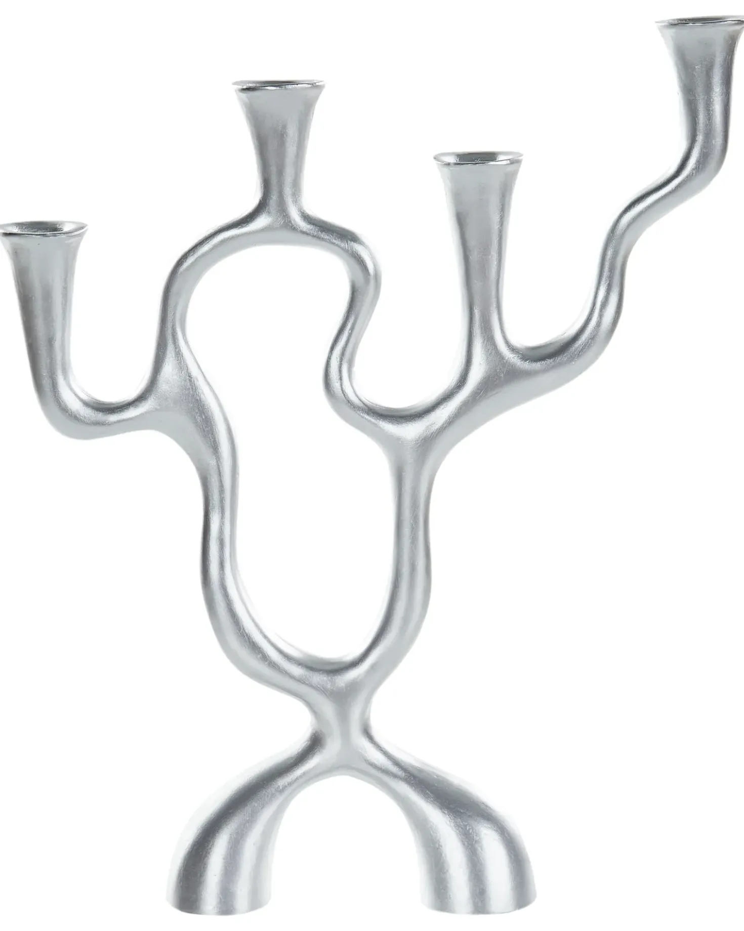 Portacandele FAMOES Metallo 41 cm Argento