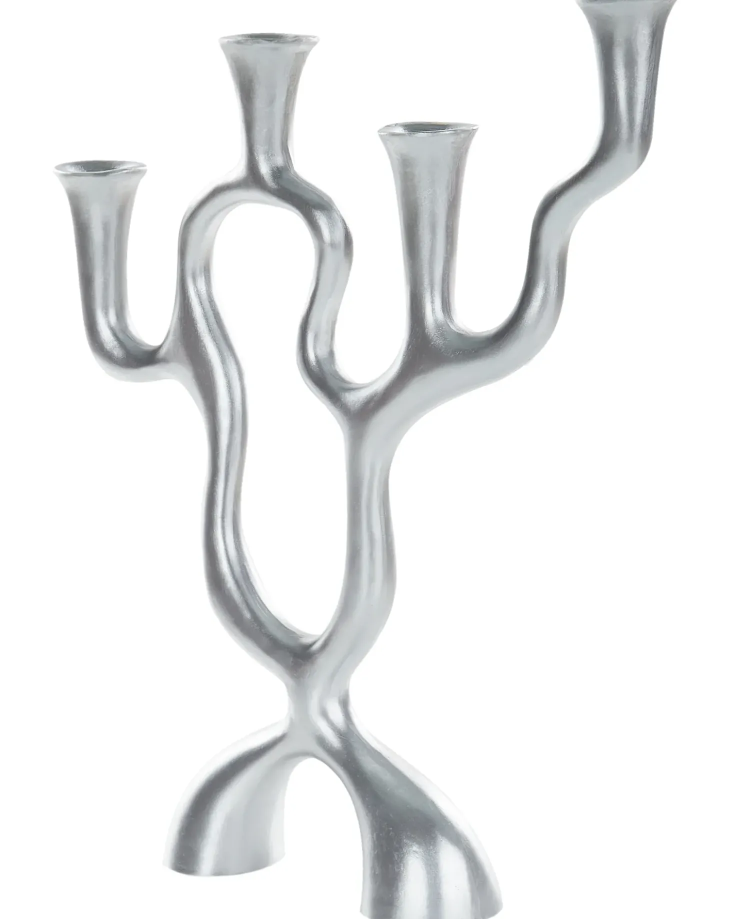 Portacandele FAMOES Metallo 41 cm Argento