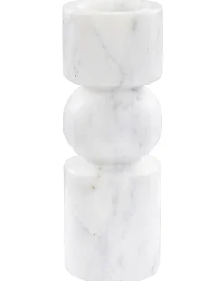 Portacandele IOANNINA Pietra 20 cm Bianco