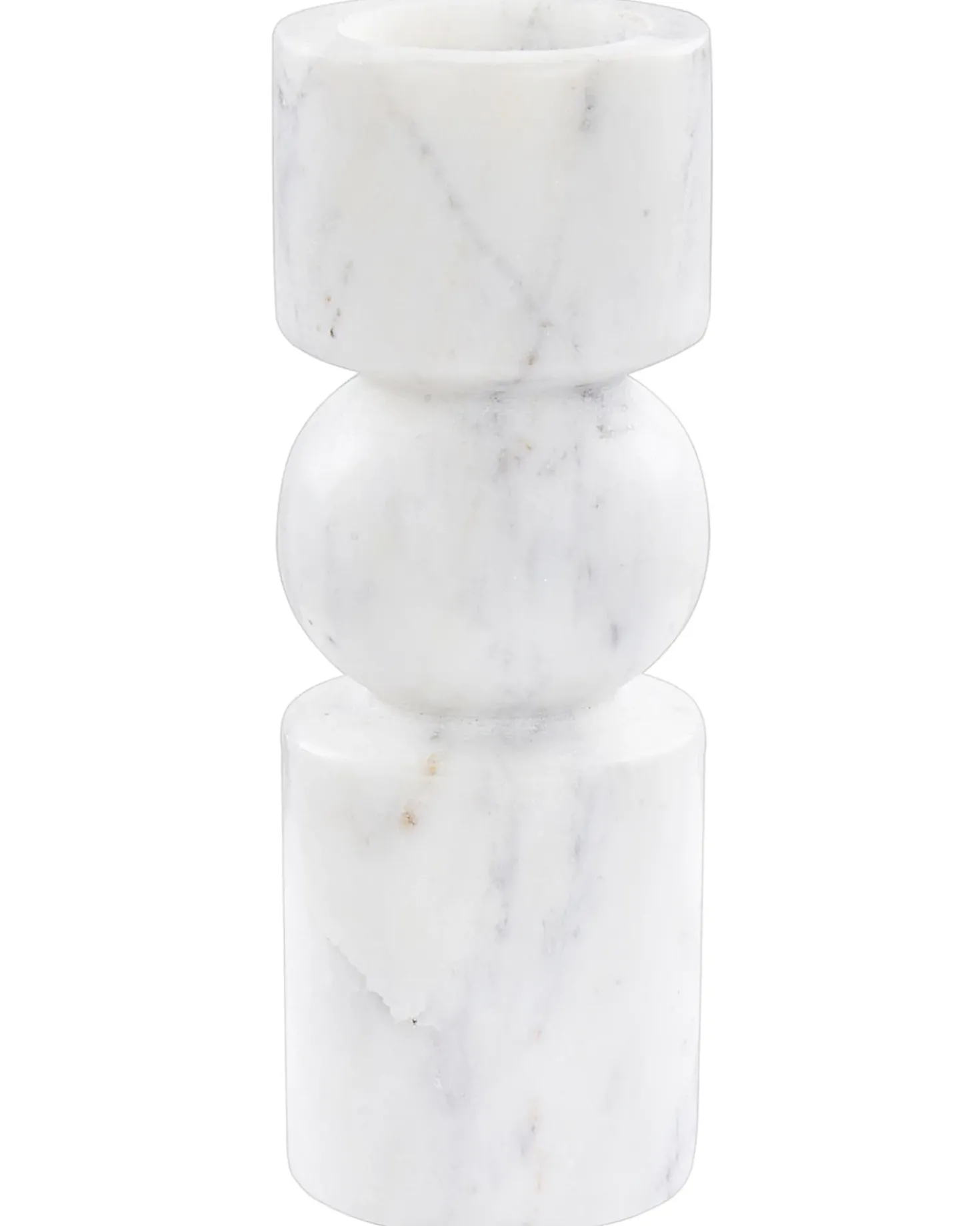 Portacandele IOANNINA Pietra 20 cm Bianco