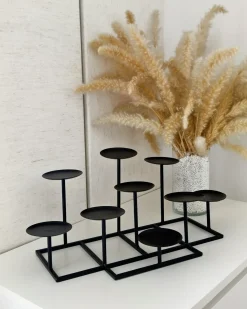 Portacandele LAMEGO Metallo 23 cm Nero