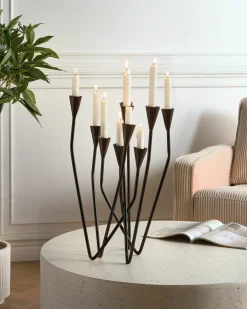 Portacandele MATOSINHOS Metallo 54 cm Nero