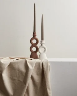 Portacandele NAOUSA Ceramica 23 cm Beige