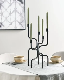 Portacandele PORRTELA Metallo 50 cm Nero