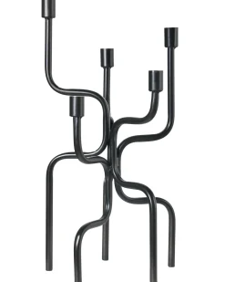 Portacandele PORRTELA Metallo 50 cm Nero