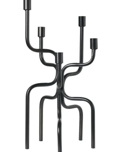 Portacandele PORRTELA Metallo 50 cm Nero