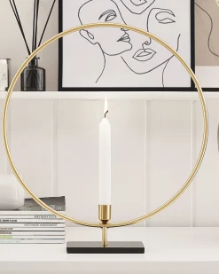 Portacandele SERAM Metallo 45 cm Oro