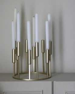 Portacandele TRAFARIA Metallo 26 cm Oro