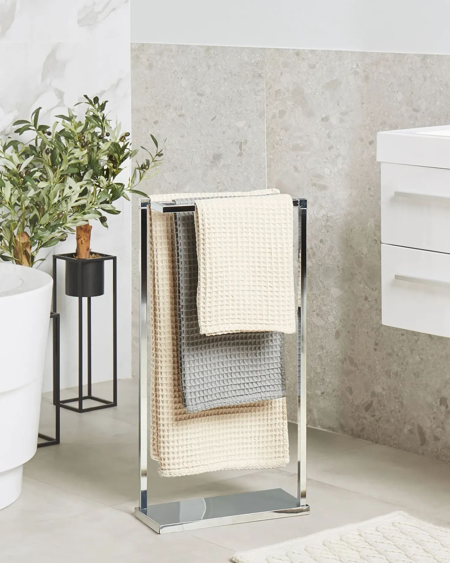 Portasciugamani da terra GARCITAS Metallo Argento