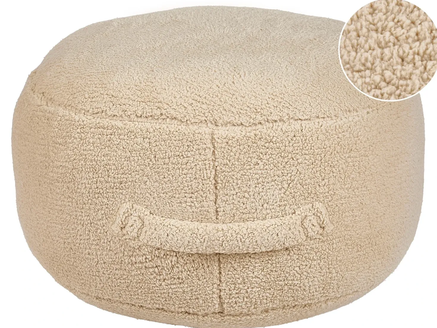 Pouf ADLANA Bouclé Beige