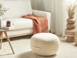 Pouf ADLANA Bouclé Beige