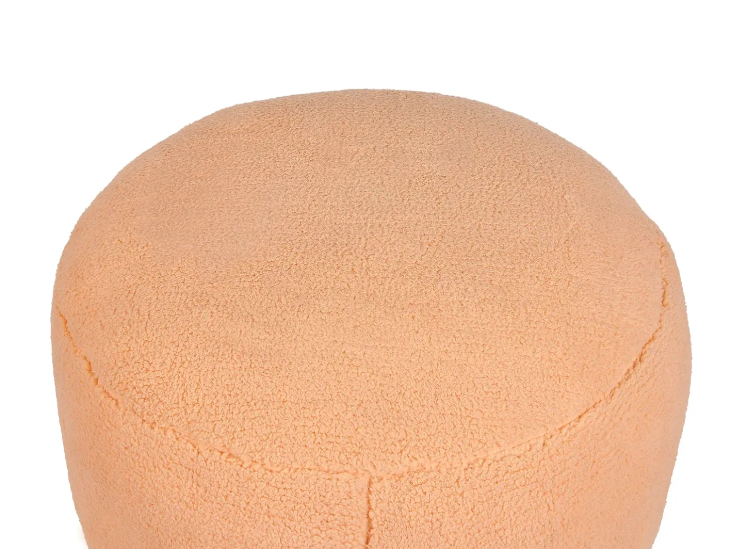 Pouf ADLANA Bouclé Rosa pesca