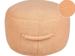 Pouf ADLANA Bouclé Rosa pesca