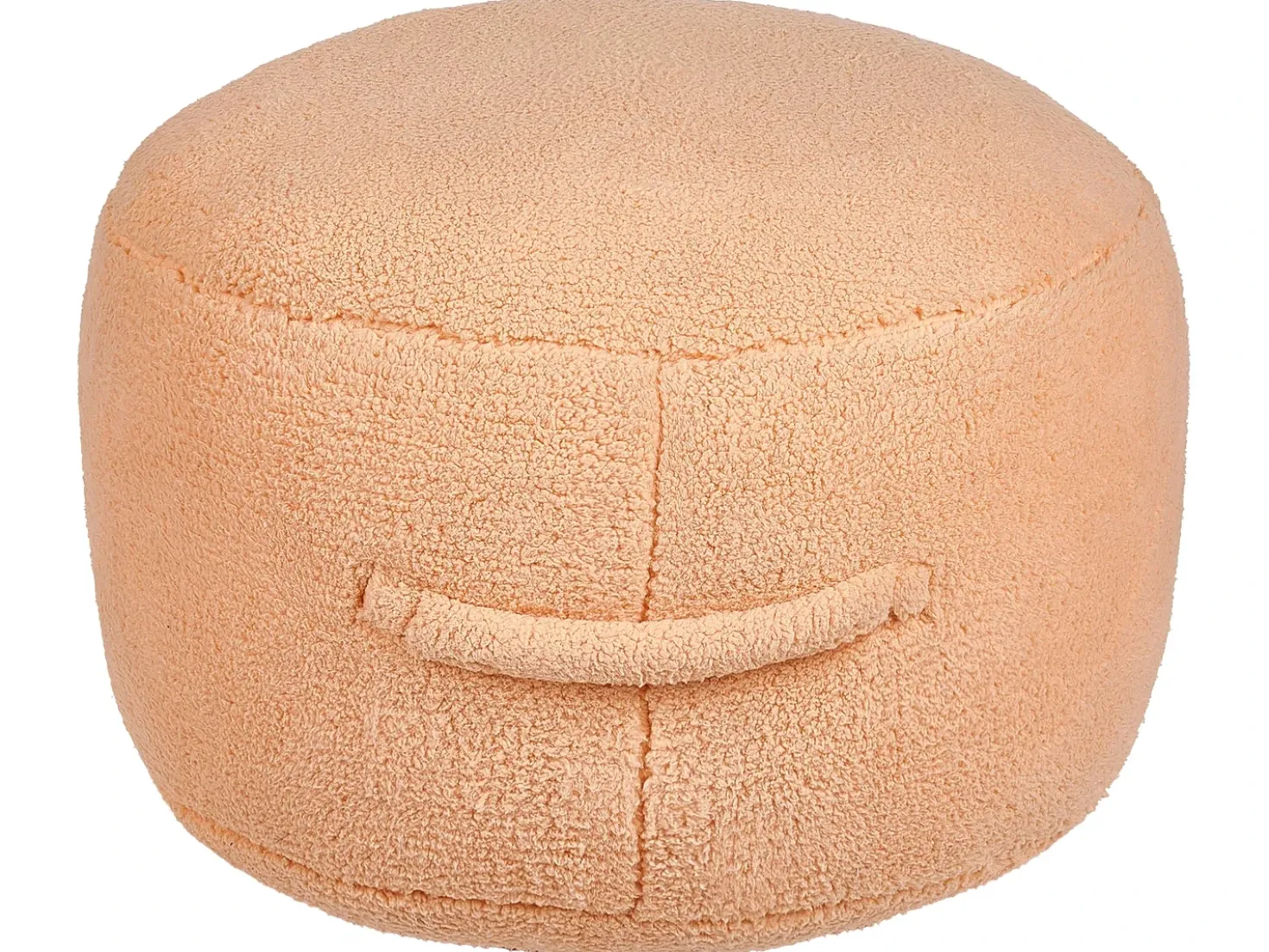 Pouf ADLANA Bouclé Rosa pesca