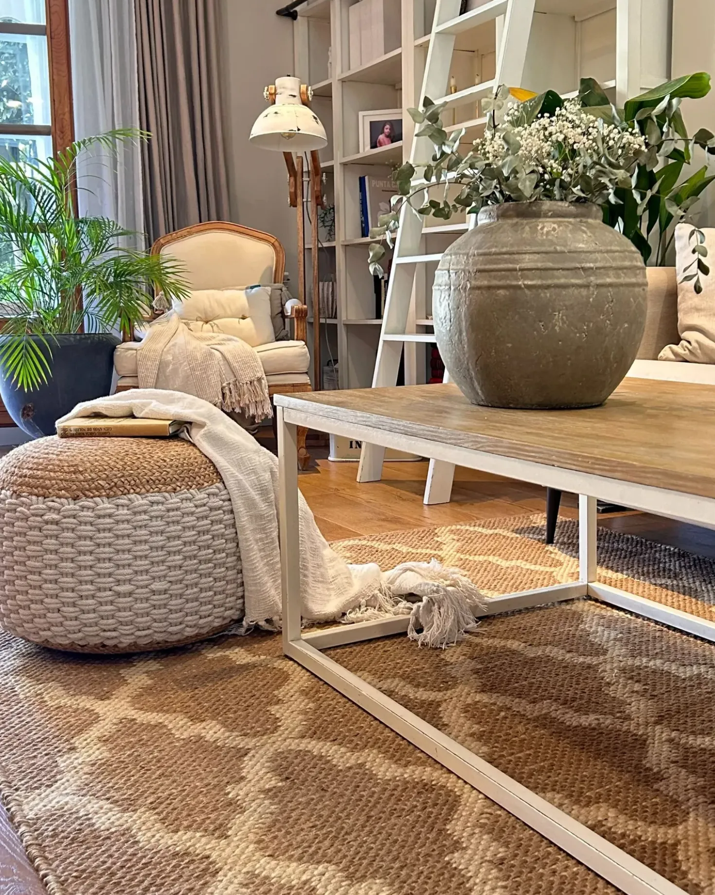 Pouf AIZA Cotone Bianco