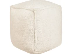 Pouf ALIPUR Bouclé Beige chiaro