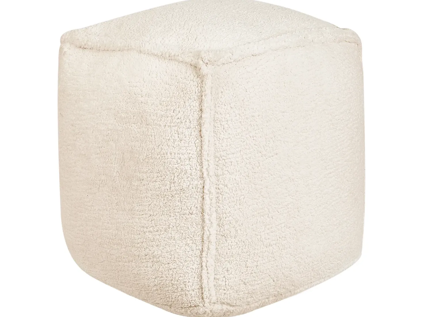 Pouf ALIPUR Bouclé Beige chiaro