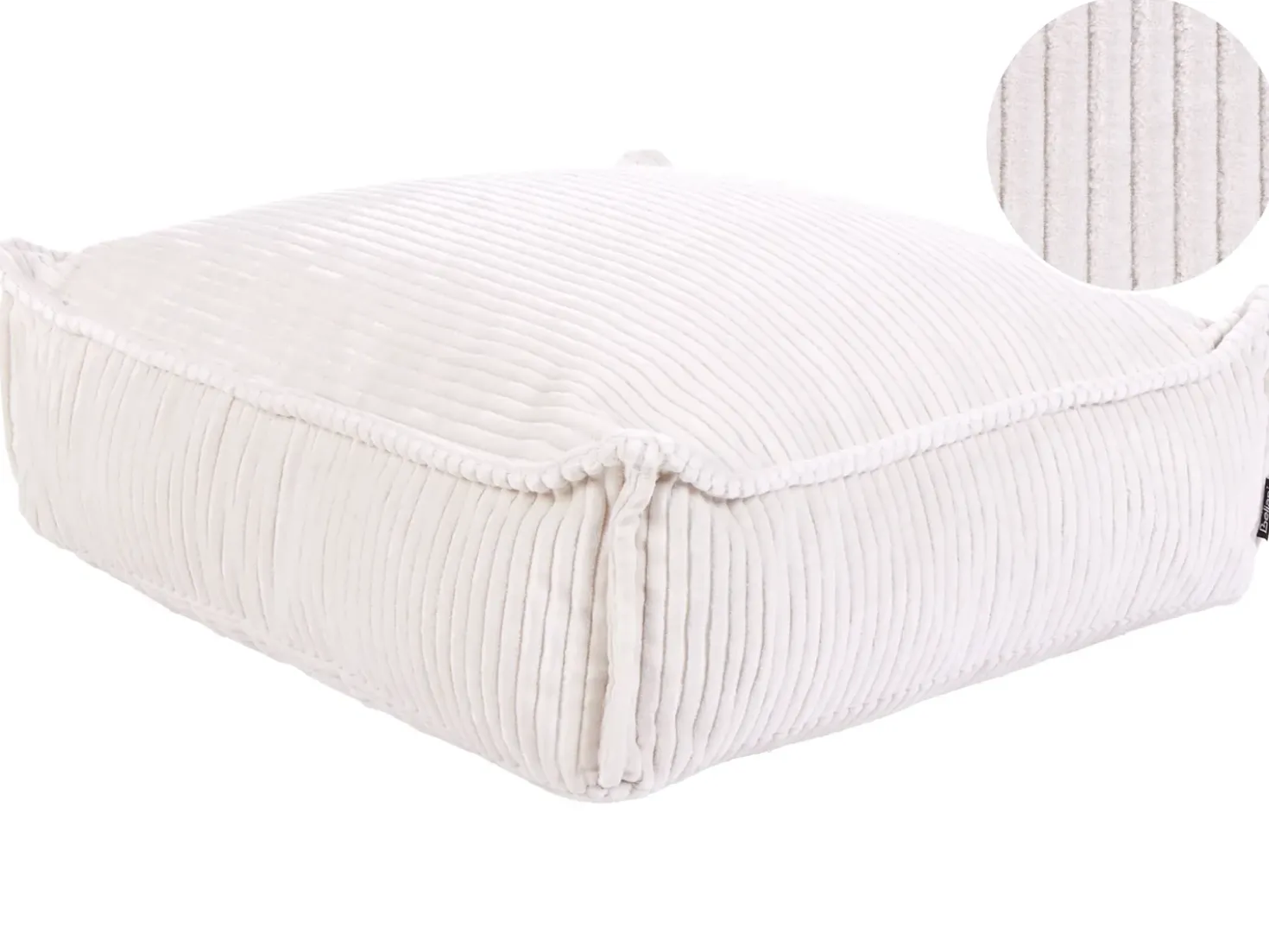 Pouf ALLOZAI Velluto Beige chiaro