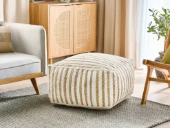 Pouf ALMATTI Tessuto Beige