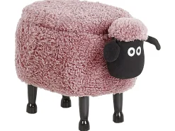 Pouf animaletto contenitore SHEEP Tessuto Rosa Pecora