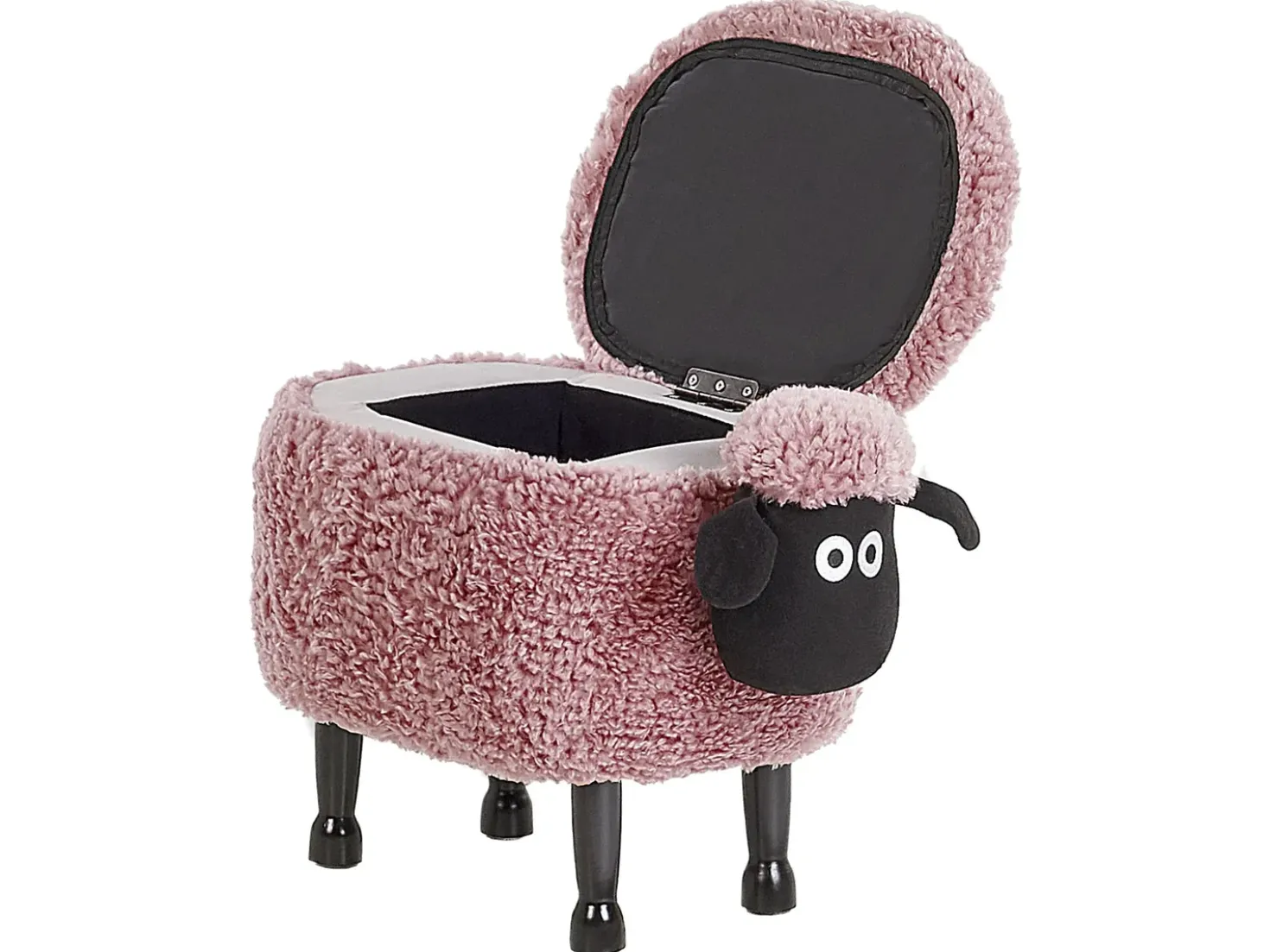 Pouf animaletto contenitore SHEEP Tessuto Rosa Pecora
