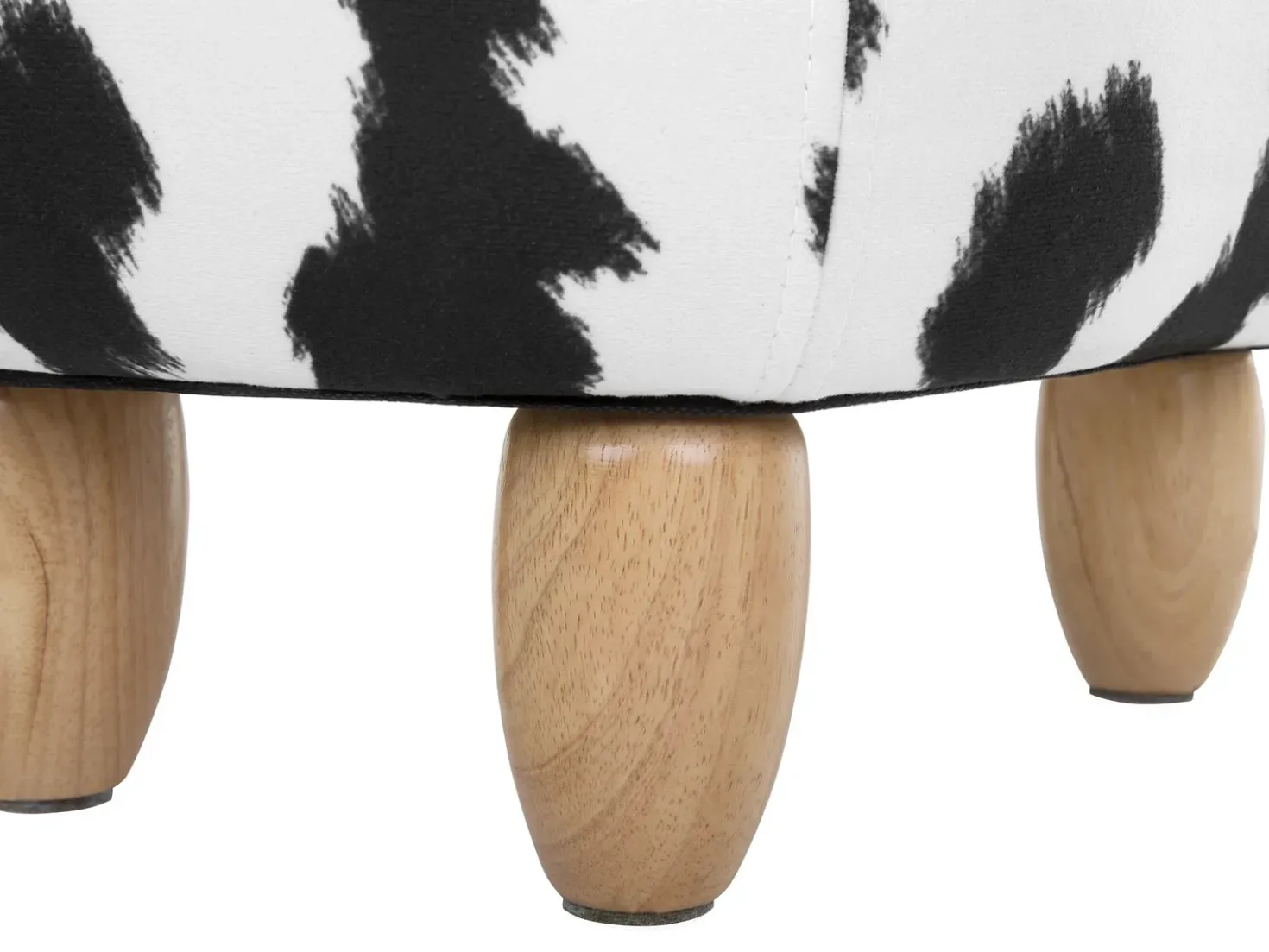 Pouf animaletto contenitore COW Tessuto Bianco Mucca