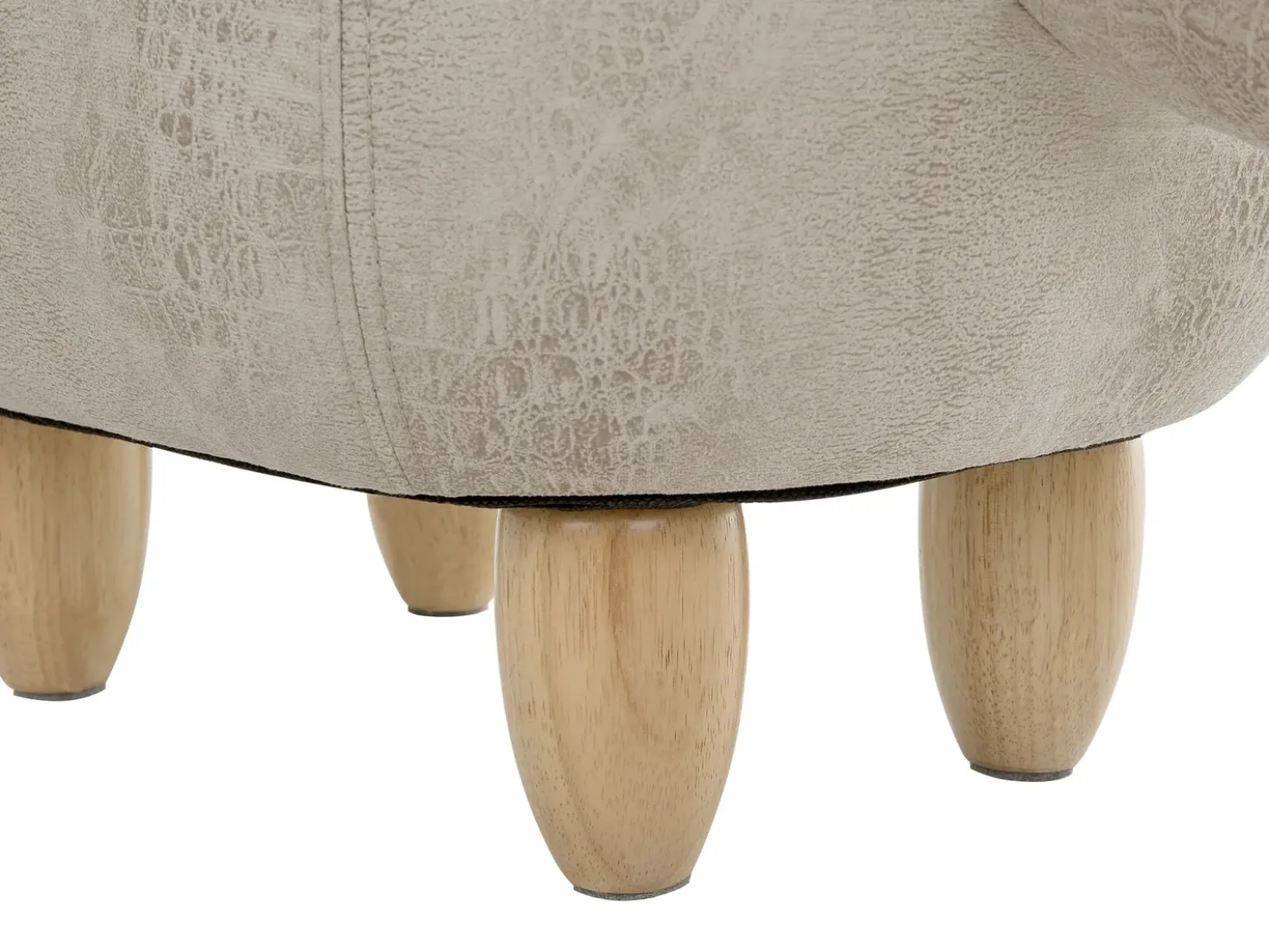 Pouf animaletto contenitore TRICERATOPS Tessuto Grigio chiaro Dinosauro