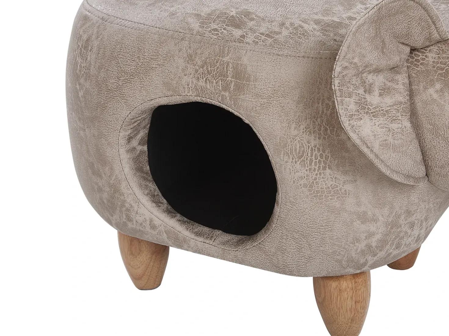 Pouf animaletto contenitore JUMBO Pelle sintetica Grigio Elefante