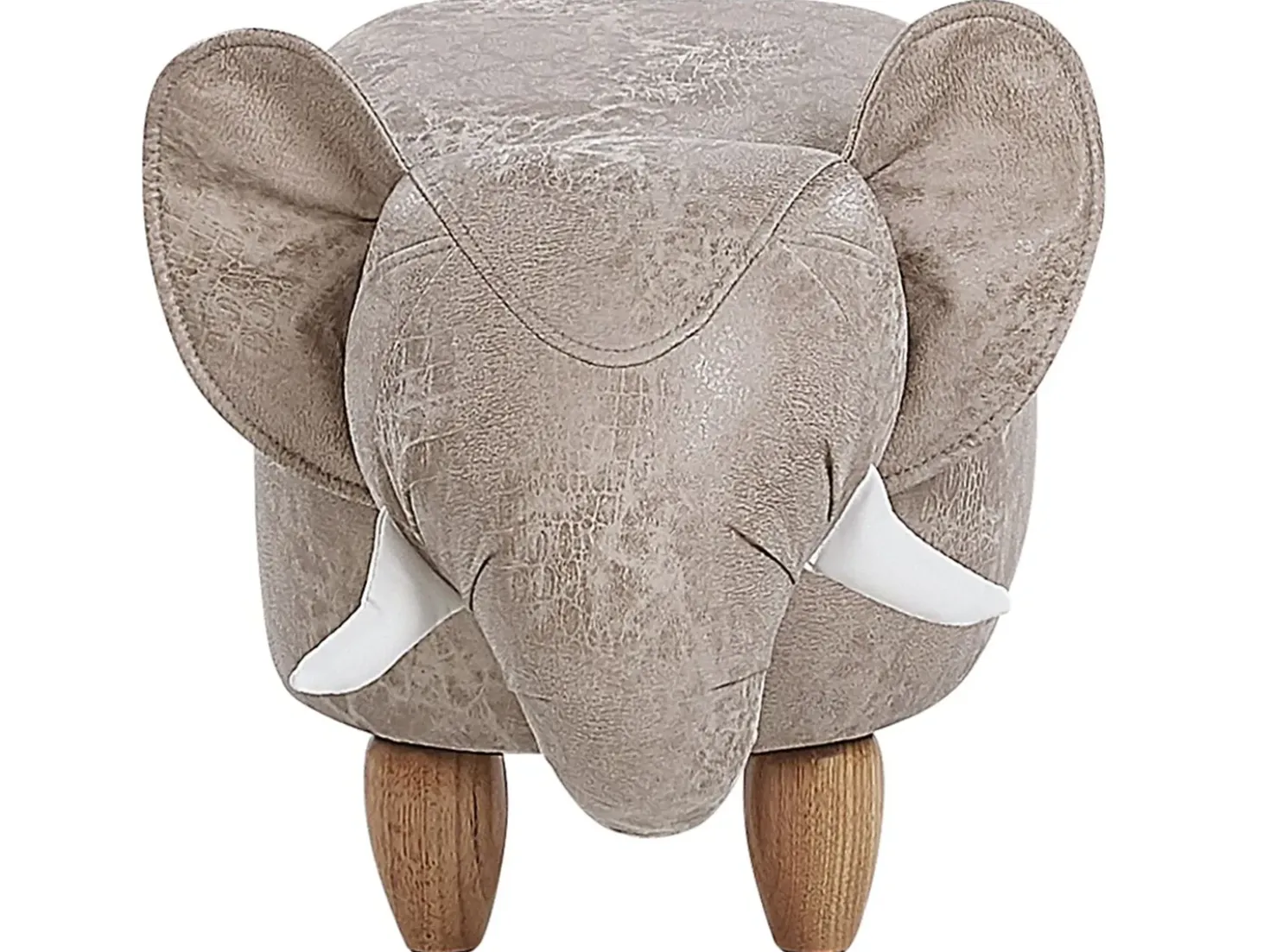 Pouf animaletto contenitore JUMBO Pelle sintetica Grigio Elefante
