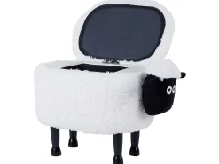 Pouf animaletto contenitore SHEEP Tessuto Bianco Pecora