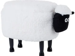 Pouf animaletto contenitore SHEEP Tessuto Bianco Pecora