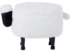 Pouf animaletto contenitore SHEEP Tessuto Bianco Pecora