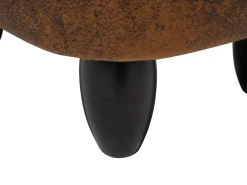 Pouf animaletto contenitore HIPPO Pelle sintetica Marrone Ippopotamo