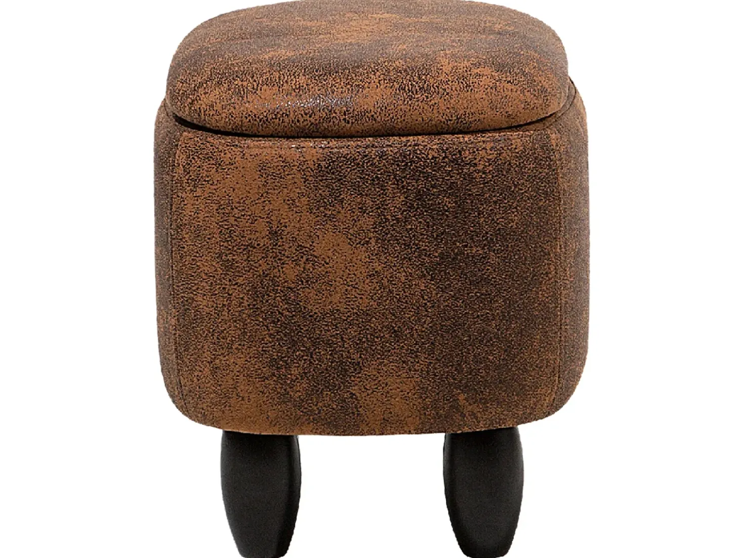 Pouf animaletto contenitore HIPPO Pelle sintetica Marrone Ippopotamo