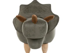 Pouf animaletto contenitore TRICERATOPS Tessuto Verde scuro Dinosauro