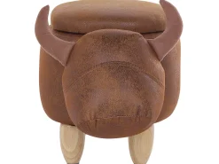 Pouf animaletto contenitore COW Pelle sintetica Marrone chiaro Mucca