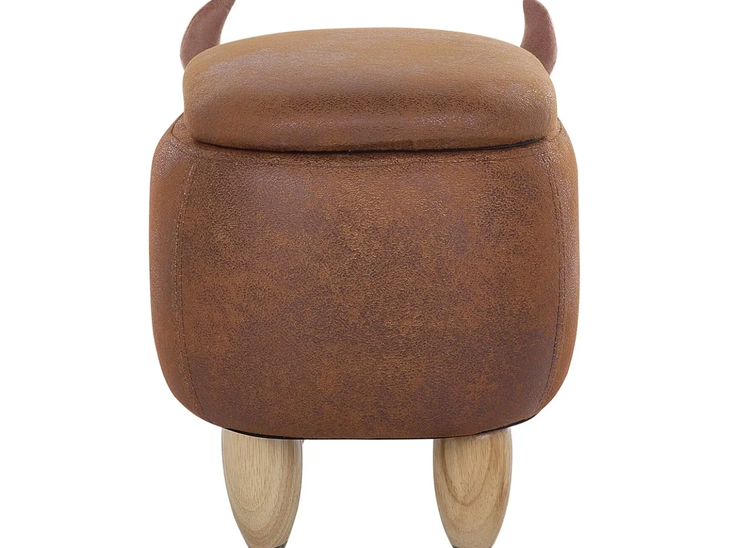 Pouf animaletto contenitore COW Pelle sintetica Marrone chiaro Mucca