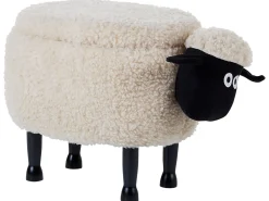 Pouf animaletto contenitore SHEEP Tessuto Beige chiaro Pecora