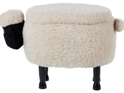 Pouf animaletto contenitore SHEEP Tessuto Beige chiaro Pecora