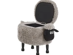 Pouf animaletto contenitore SHEEP Tessuto Grigio Pecora
