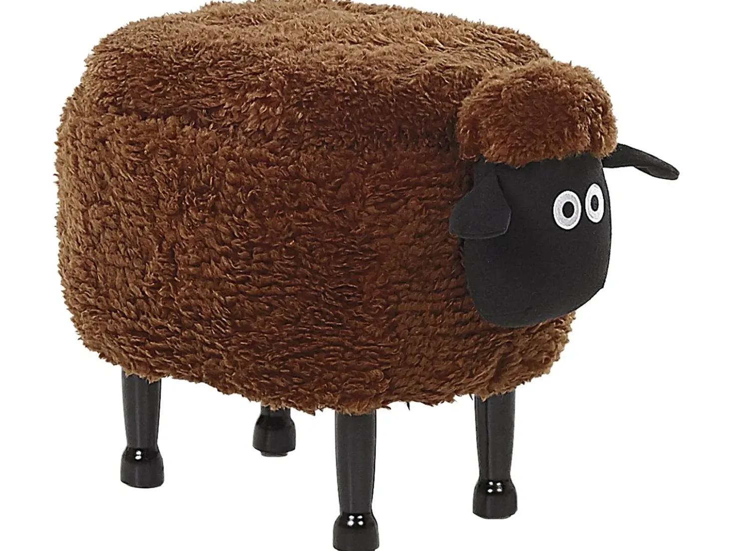 Pouf animaletto contenitore SHEEP Tessuto Marrone Pecora