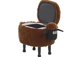 Pouf animaletto contenitore SHEEP Tessuto Marrone Pecora