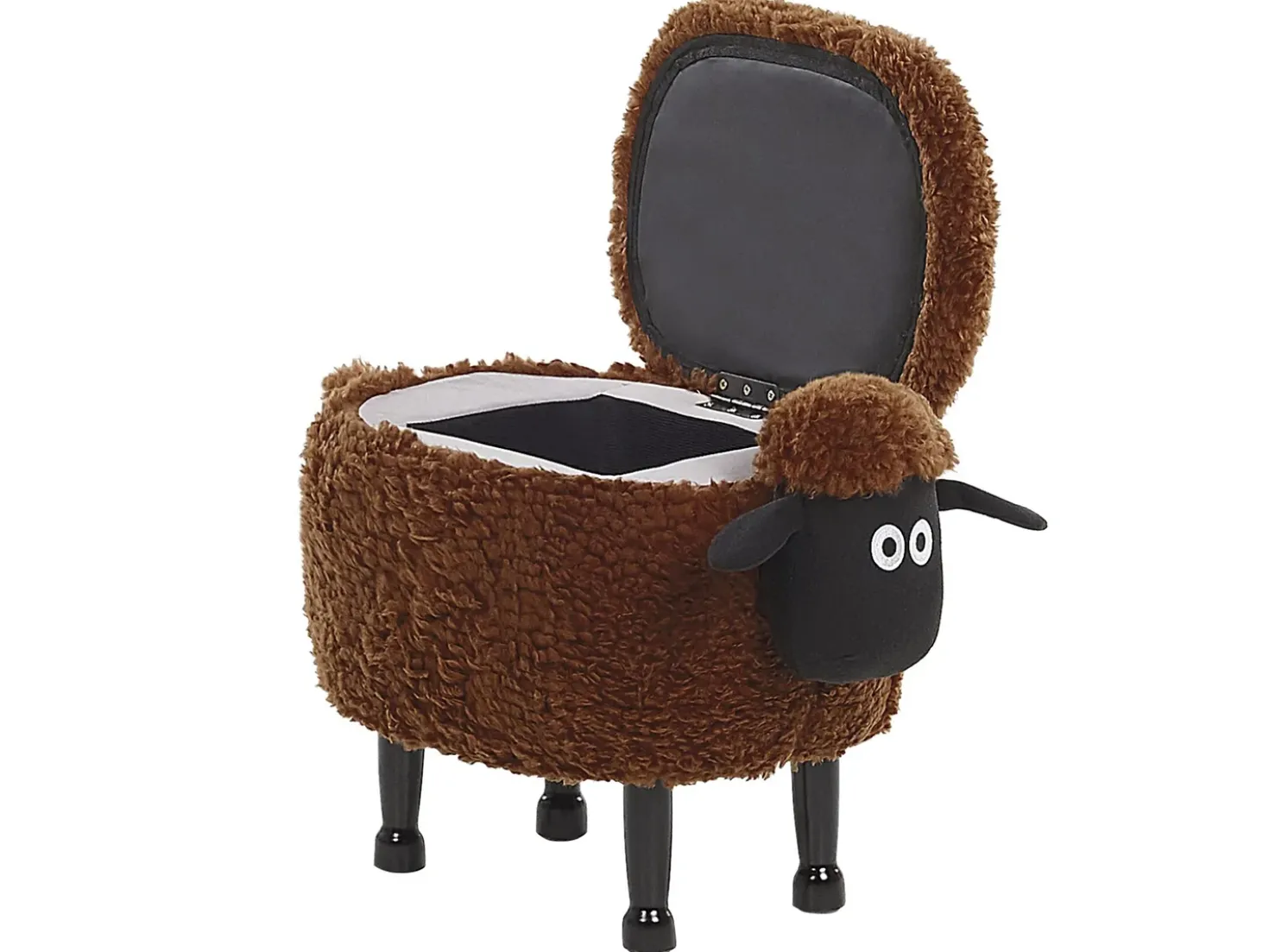 Pouf animaletto contenitore SHEEP Tessuto Marrone Pecora