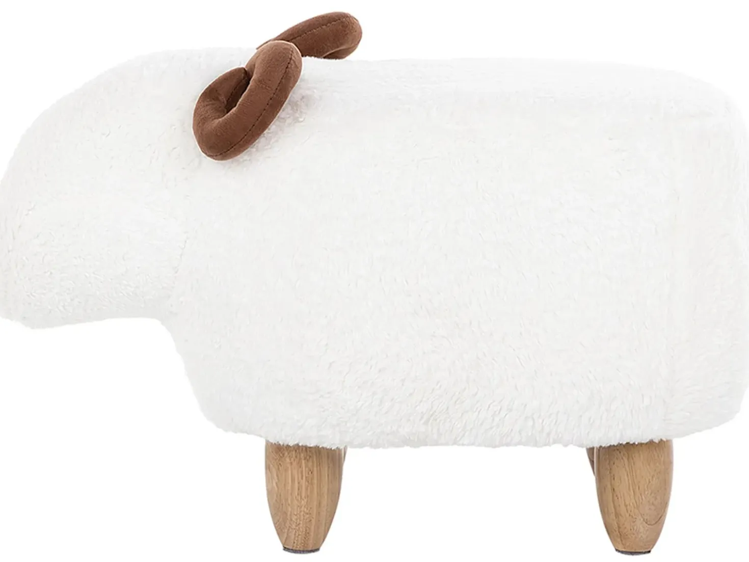 Pouf animaletto LAMB Tessuto Bianco Agnello